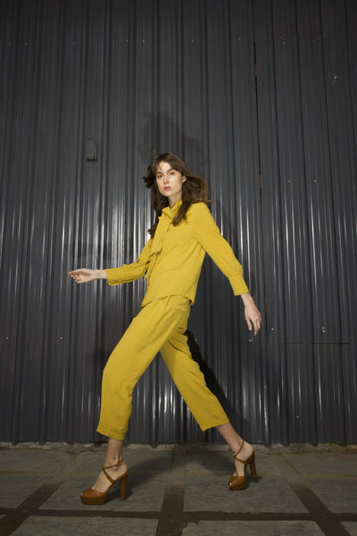 Mustard Tapered Pant Blouses Womenswear