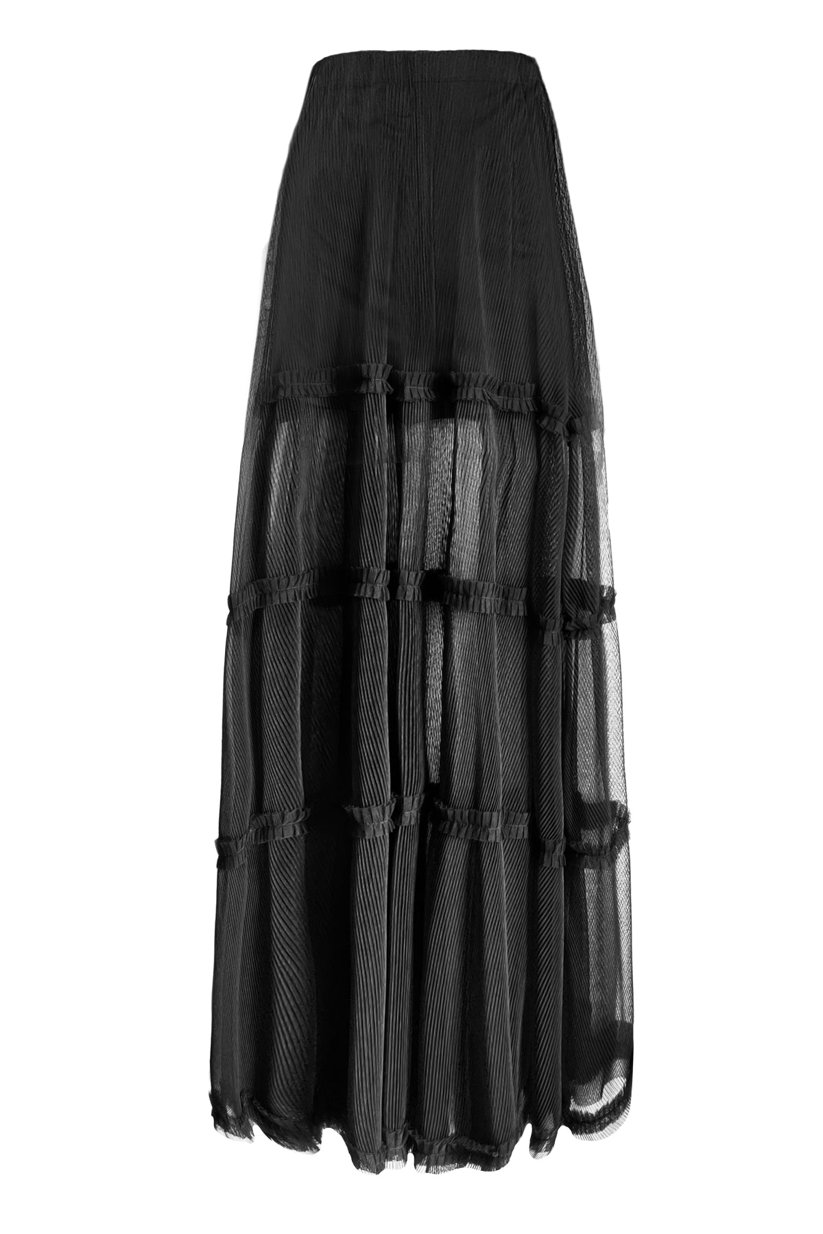 Pleated Tulle Maxi Skirt Dash And Dot 