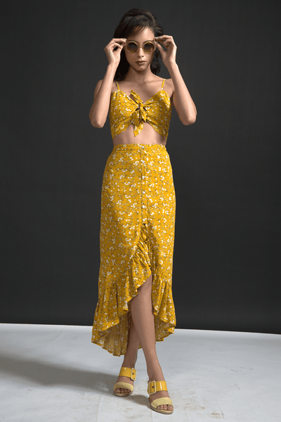 Mustard Knotted Coord Set (6739554893994)