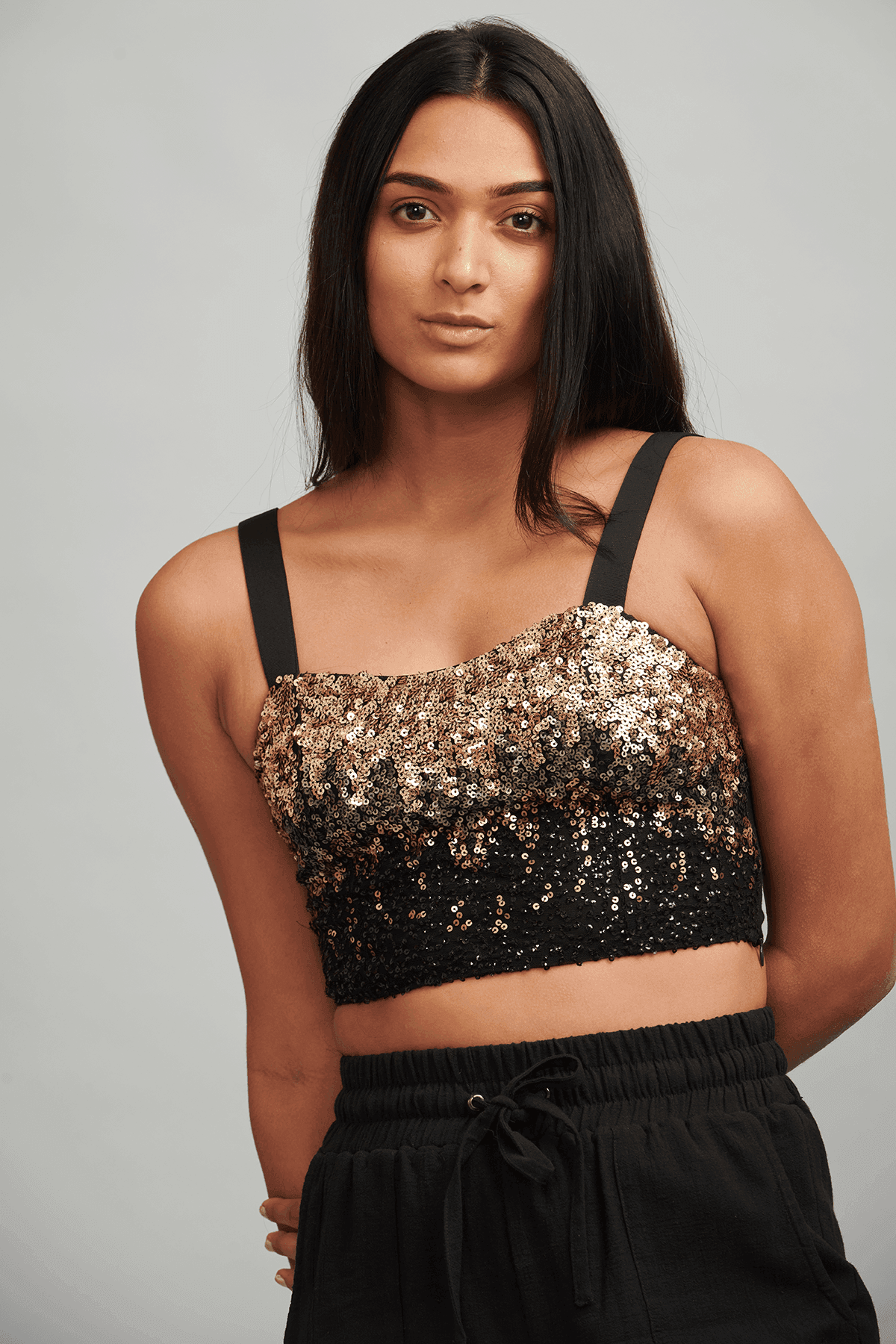Black online sequin bralette