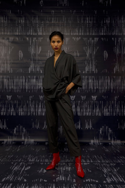 Pinstripe Kimono Pant Set Coord Sets Womenswear